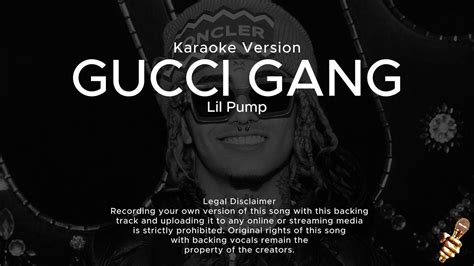 gucci gang karaoke clean|Karaoke Gucci Gang .